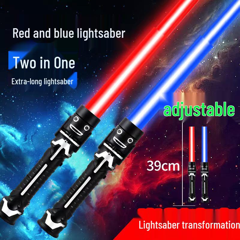 Star Wars Retractable 2-in-1 Lightsaber Toy with Lights & Sound - Children's Luminous Toy