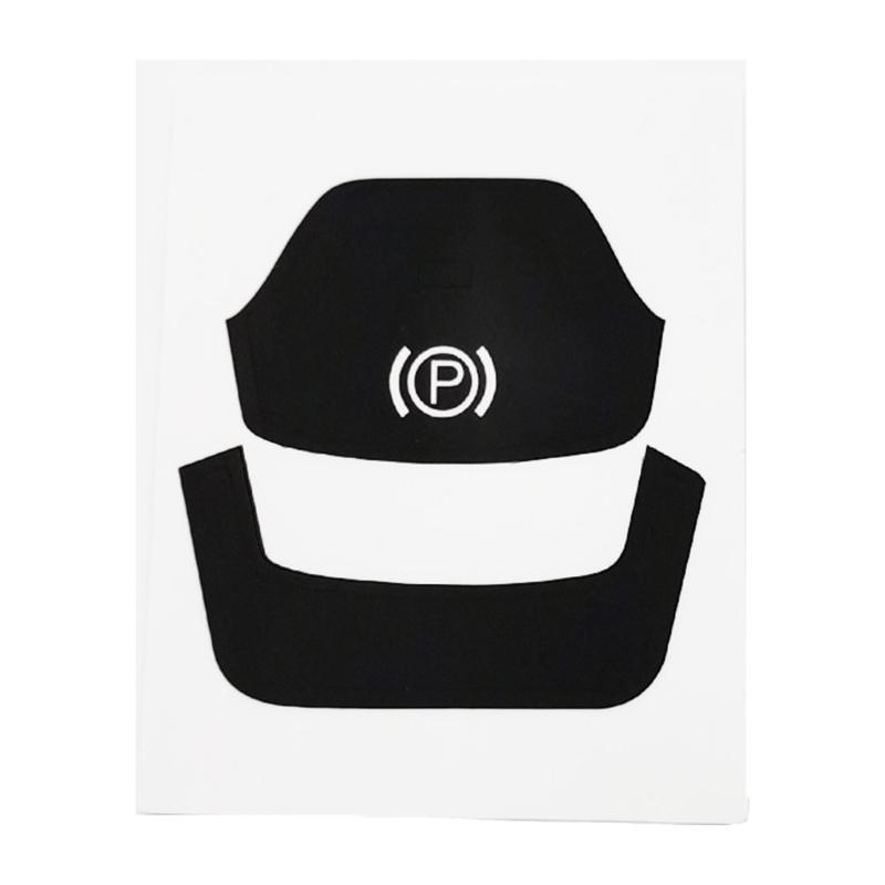 

Tear Resistant Auto Brake Decal Handbrake Button Cover Waterproof Surfaces Adhesive Installation Car Interior Decors 1