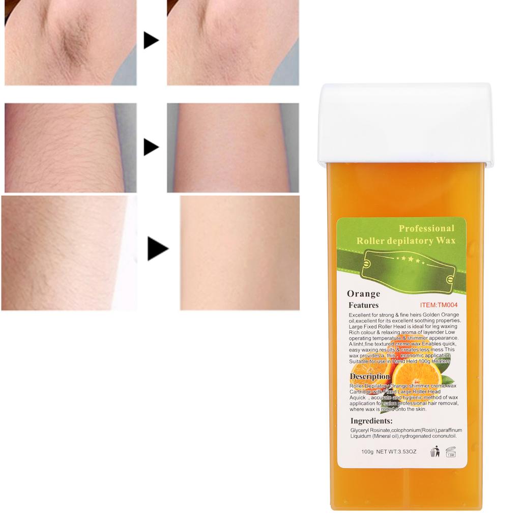 100g Professional Roller Depilatory Wax Home Hair Removal Large Area Body Hair Removal Wax Roller