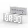 HD Ayna LED Dijital Çalar Saat Ses Kontrolü Erteleme Fonksiyonu Çift Alarm Masası Saati Çift Alarm Saati Gece Modu Parlaklık