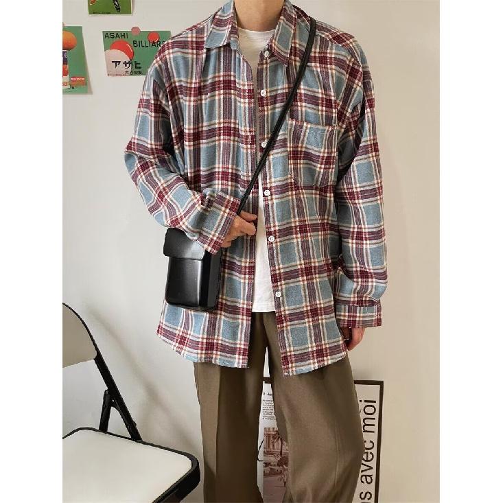 2024 Letter Long Sleeve Shirt Japanese Hong Kong Style Ins Loose Shirt Boys Summer Trendy Versatile Casual Coat