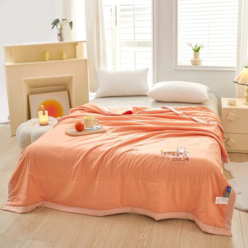 Summer Cooling Blanket Breathable Cool Down Air Condition Quilt Lightweight Summer Comforter with Double Side Cooling Fabric