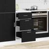 Kitchen Base Cabinet Black Oak Effect 40 x 46 x 81.5 cm