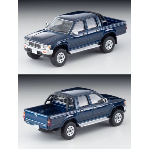 TOMYTEC Tomica Limited Vintage Neo 1/64 Scale LV-N255a Toyota Hilux 4WD Pickup Double Cab SSR Navy 1995 Model (Finished Product)