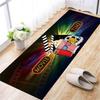 Movie Time Popcorn Filmstrip Runner Rug Soft Non-Slip Cinema Themed Decor Carpet Colorful Home Theater Floor Mat for Living Room