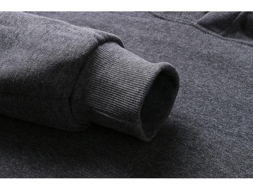 2023 Evropská jednobarevná pánská fleecová mikina s kapucí a přes hlavu, sportovní souprava