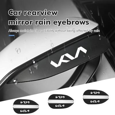2pcs Car Rear View Mirror Sticker Rain Eyebrow For K5 K2 Rio Optima Sportage Ceed Soul Picanto Stonic Venga Sorento Forte