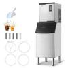 VEVOR Commercial Ice Maker Machine, 136KG/24H Ice-Making Machine with 136KG Stainless Steel Storage Bin