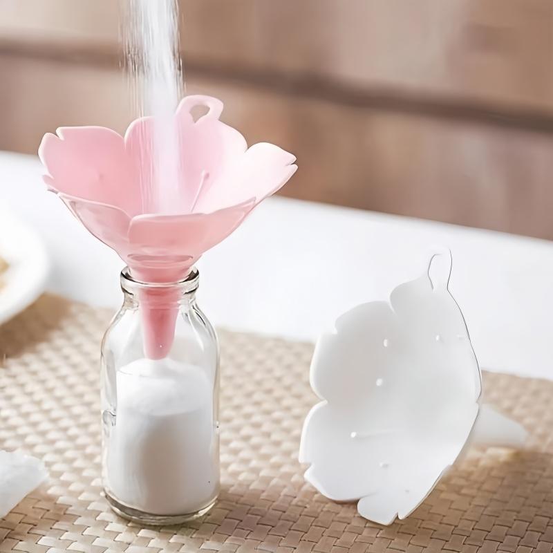 1 ks Sakura Kuchyňský trychtýř Odolný a snadno čistitelný plast, Vhodný na olivový olej a koření v domácí kuchyni Plastový trychtýř