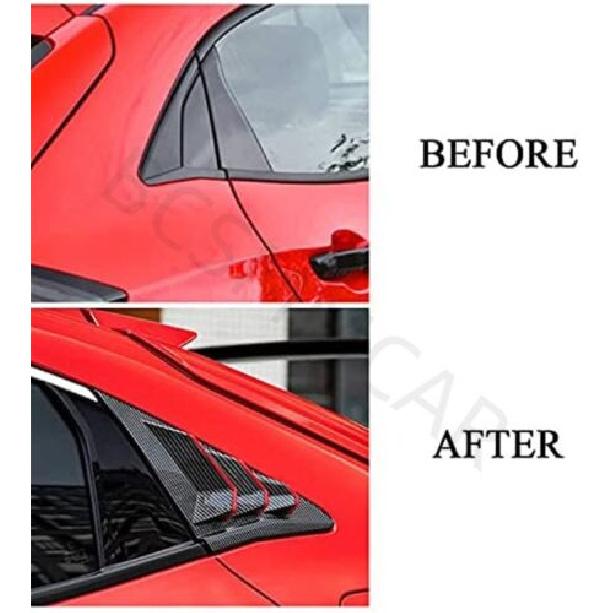 Quarter Window Louver Cover Accessories Fit For Honda Civic Hatchback 2016-