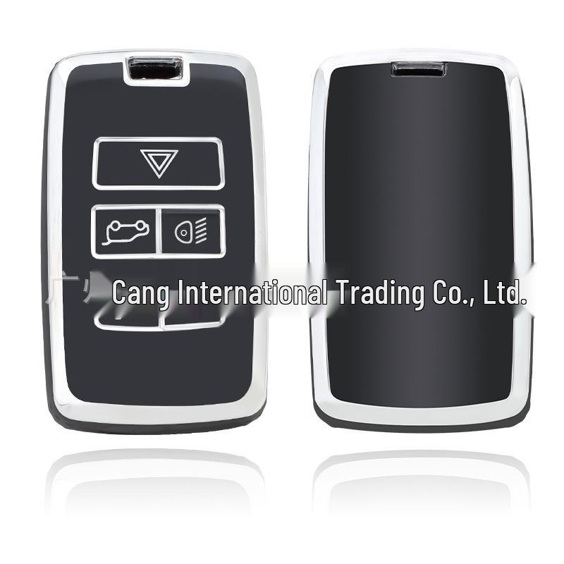 Land Rover Range Rover Sport/Discovery/Freelander/Velar TPU Key Case with Silver Edge