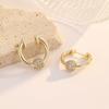 Mini Small Huggie Ear Bone Clip Ear Cuff Korean Fashion Gold Plated Triple Earring Set for Women for Gift