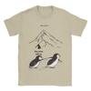 Zabawne Koszulki z Pingwinem Nihilistą Męskie Okrągły Dekolt 100% Bawełna T-shirt Krótki Rękaw Koszulka z Nadrukiem Top