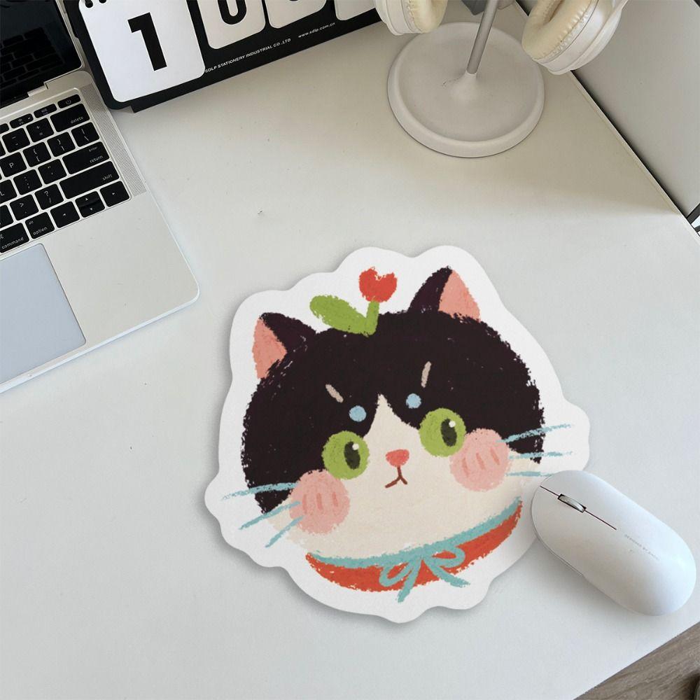 Cute Cat Cartoon Mouse Mat Anti-slip Girls Mousepad Creative Cute Mouse Pad Universal