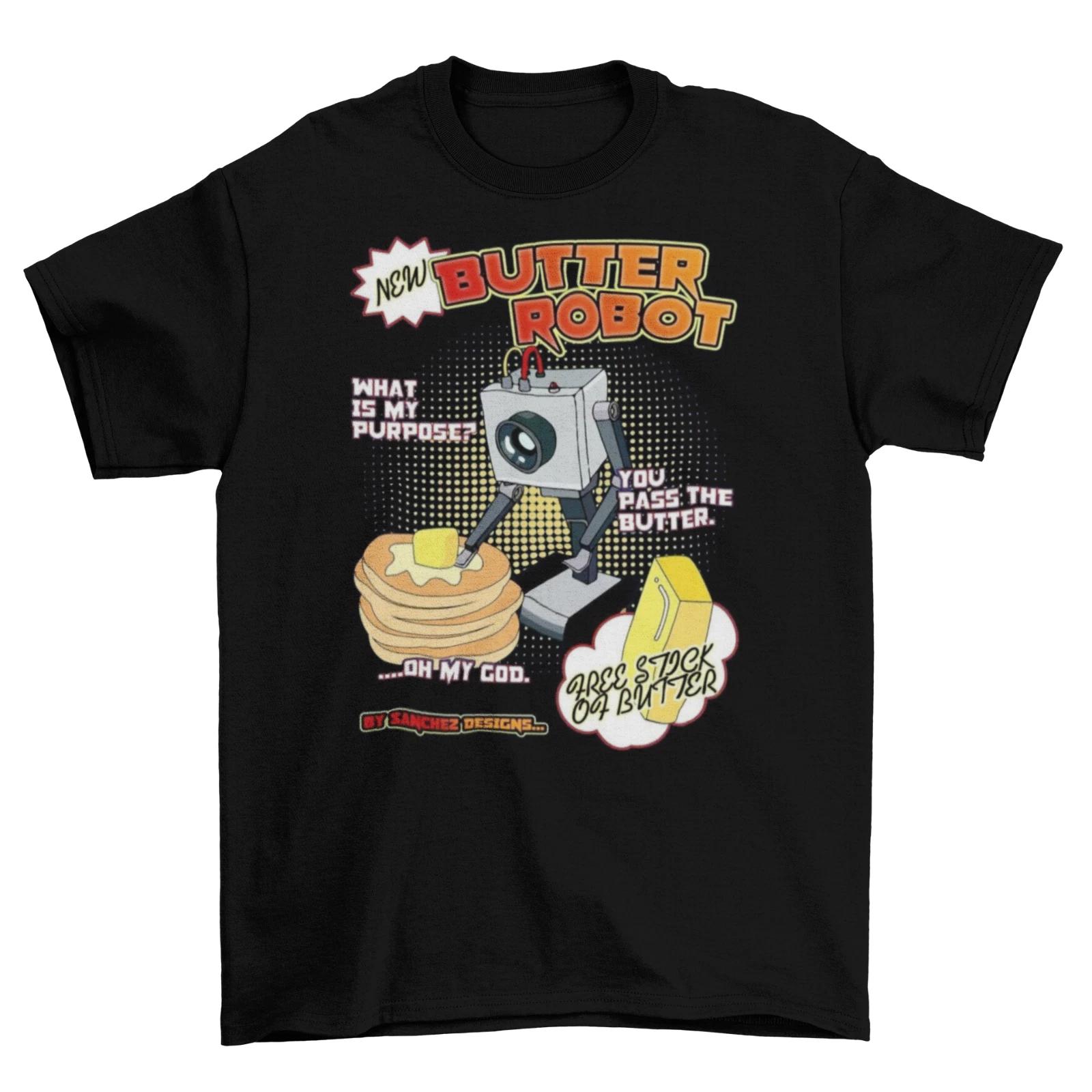 Butter Robot T-Shirt Unisex Cotton Sizes Game You Pass Butter XXXL