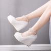 Beaded Lace Wedding Shoes Wedge Single Shoes Beaded Lace Wedding Shoes Wedge Single Shoes