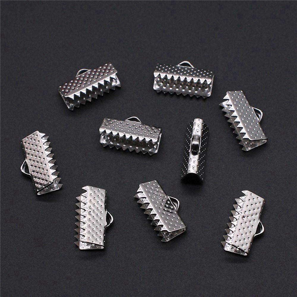 Bandenden Crimp-Clips Antikstil Zubehör für die Schmuckherstellung 8 Größen 4 Farben