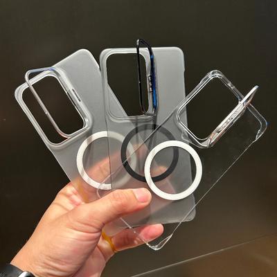 Transparent Case For Samsung Galaxy S26Ultra  S2 S24 FE S2 Ultra C2Plus  Wireless Charge Stand Cover