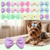 100PCS Cute Dog Bows With Rubber Bands Handmade Multi-style Dog Bowknots Puppy Hair Bows Pet Grooming Supplies For Dos Bulk