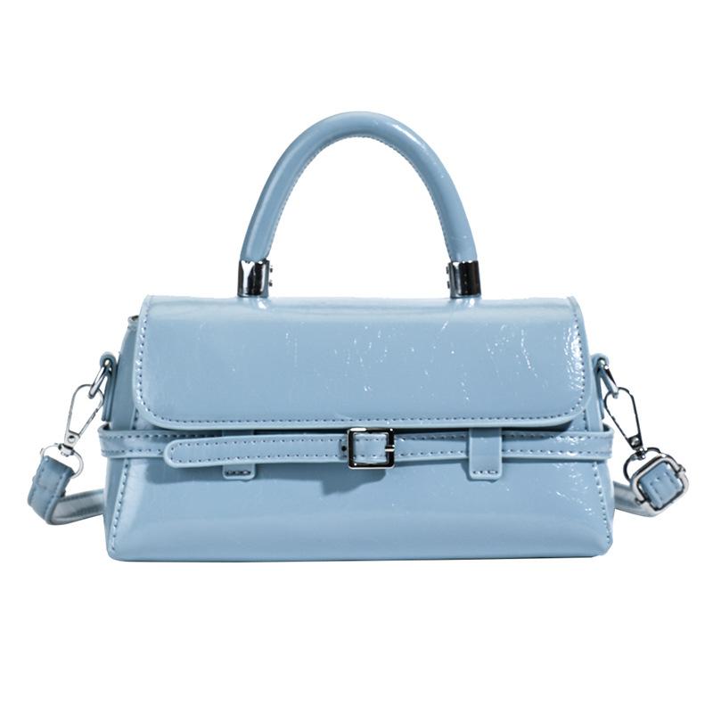 High-end hand carry small square bag women's 2025 spring new fashion simple shoulder bag trendy casual messenger bag