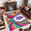 Hearts Theme Crystal Velvet Floor Rug Personalized Custom Name Text Warm Carpet Home Decoration