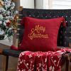 Merry Christmas Christmas Pillow Cover Snowflake Christmas Tree Pillow Cover  Holiday Party
