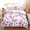 Hibiscus Floral Duvet Cover Twin King Size Tropical Palm Leaves Bedding Set,Botanical Flower Comforter Cover for Girl Teen Room