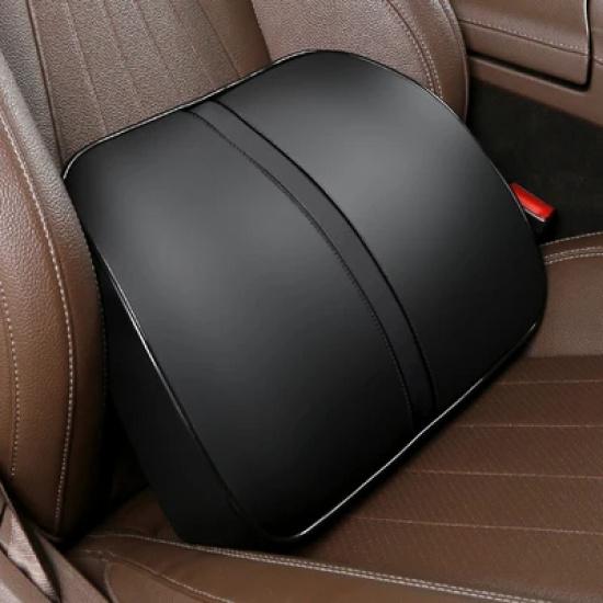 Adjustable Car Headrest Pillow Set Leather Auto Neck Protection Rest Pillows Seat Waist Supports Lumbar Cushion Memory Cotton