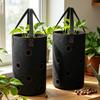 2Pcs Hanging Grow Bags for Strawberries Tomatoes Hanging Planting Grow Bag 11 Planting Holes Garden Strawberry Planter Pot