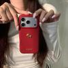 New Year's Red Golden Horse Is Suitable for Apple 17Promax Mobile Phone Case iPhone16 Leather Pattern 15 Anti-drop 14 Cute 13