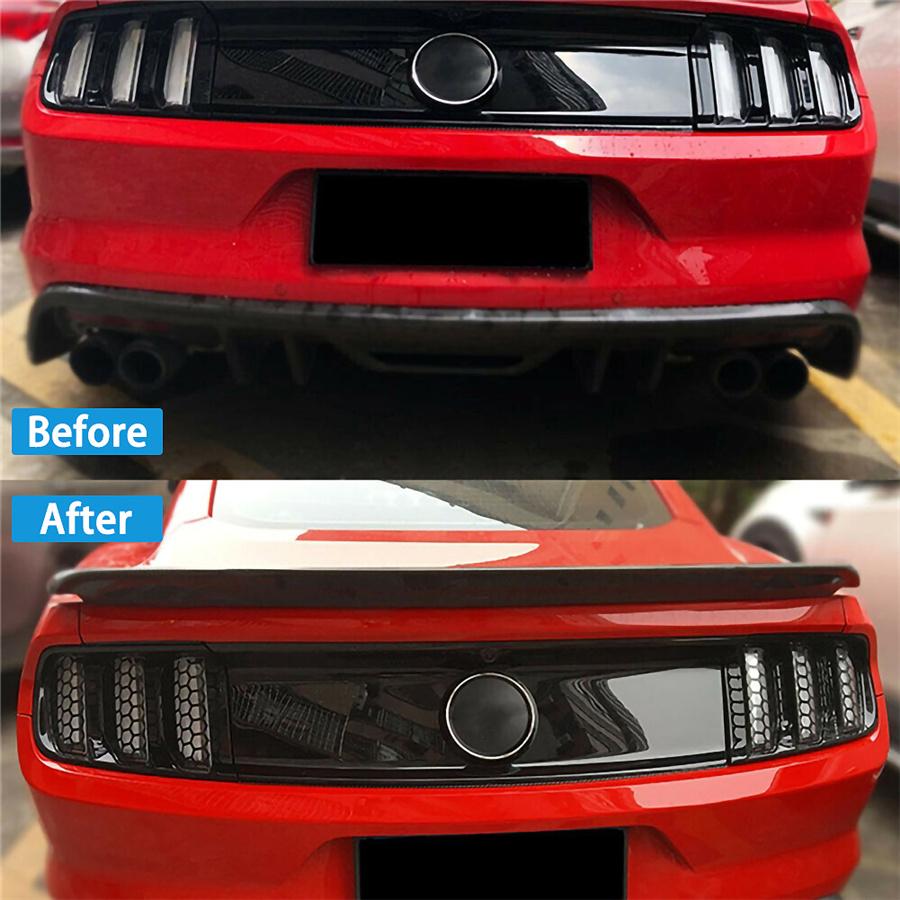 Black Car Rear Tail Light Cover Honeycomb Sticker Tail-lamp Decal Accessories