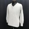 Italiaanse A.P.C. 100% Wol V-hals Trui Heren S Lichtgrijs cBH560(GEBRUIKT)