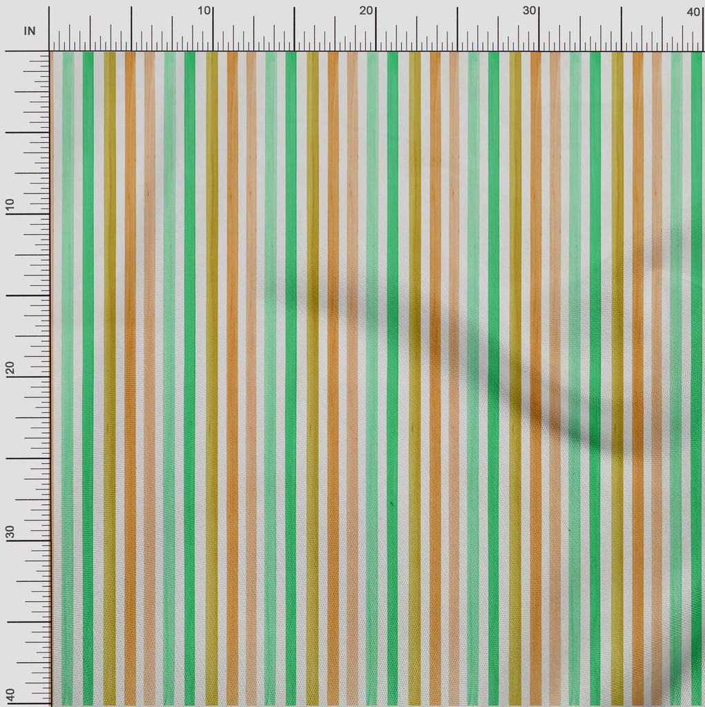 oneOone Cotton Flex Fabric Stripe Panel Print Fabric By The Yard 40 Inch
