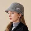 Autumn and Winter  The Elderly Hat Women's Wool Foreign Air Basin Hat Thickened Thermal Top Hat