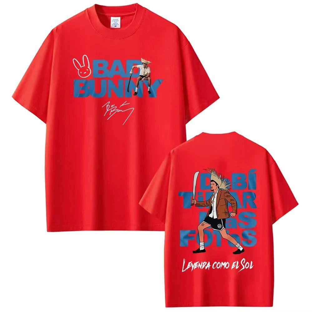 Hip Pop Tees Rapper Bad Bunny Tour 2026 Debi Tirar Mas Fotos DTMF Merch TShirts Fashion Pop Music T Shirts Streetwear Unisex