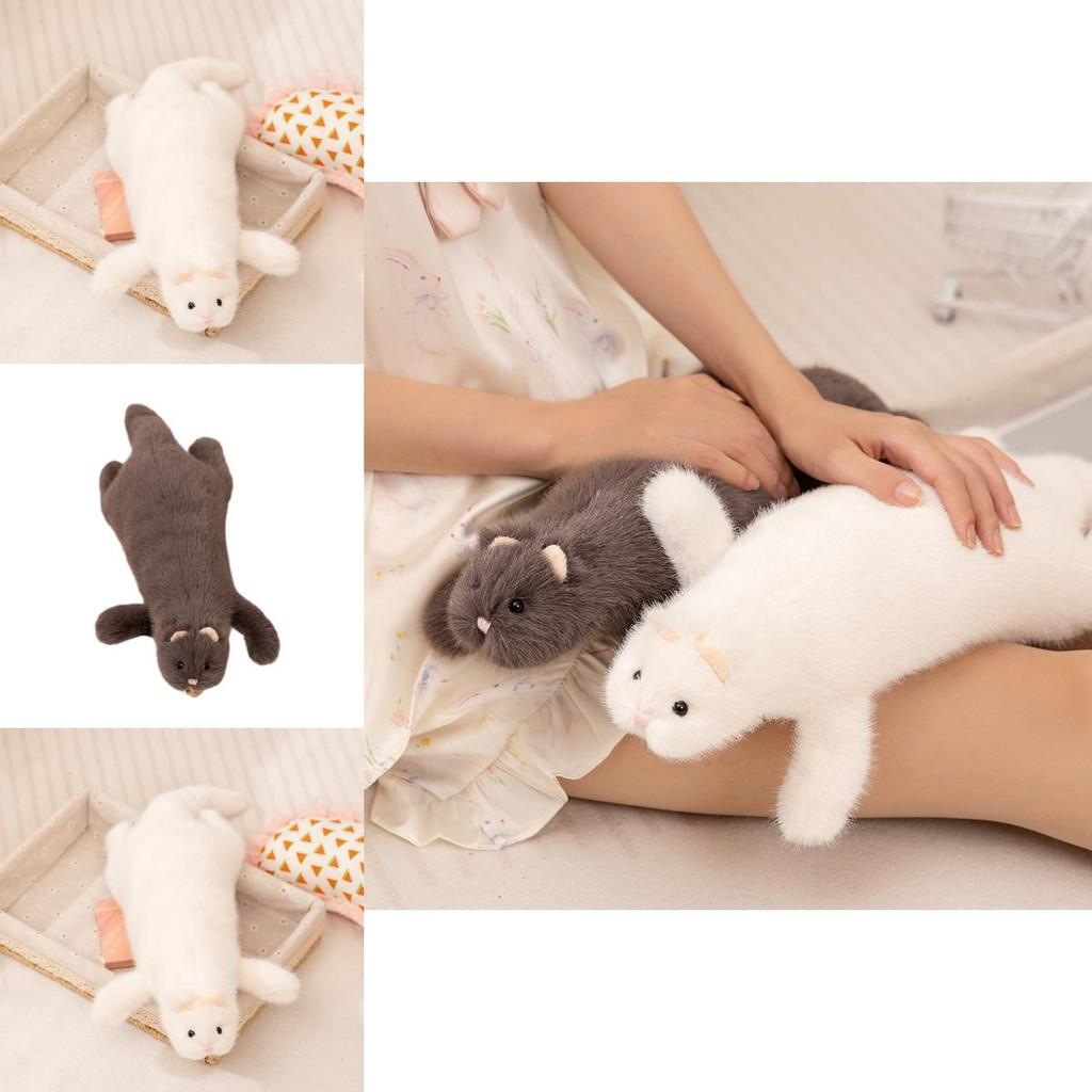 Niedliche Schwarz-Weiß Nerz Plüschpuppe Kinderspielzeug für Sammler und Kinder