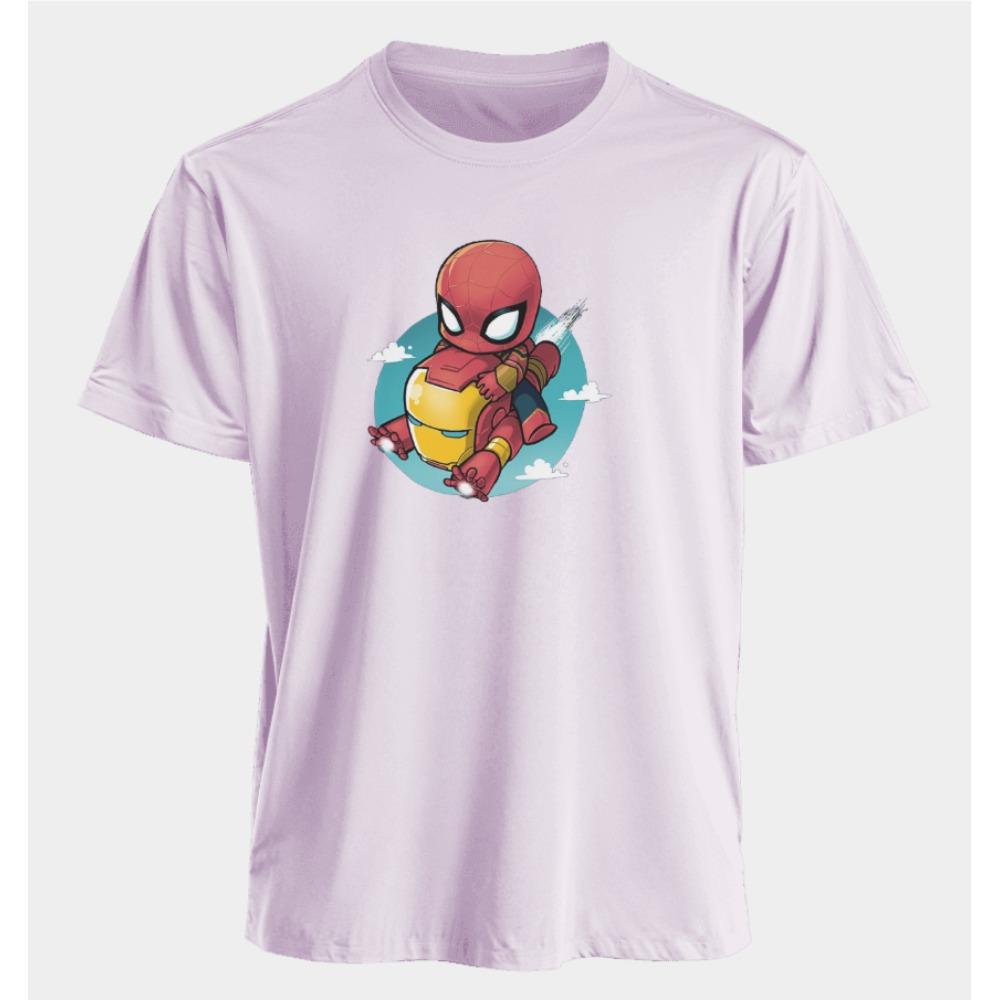 Men's and Women's T-shirts-Man Iron Man Summer American Style Spring and Autumn Sports Fitness Short Sleeves