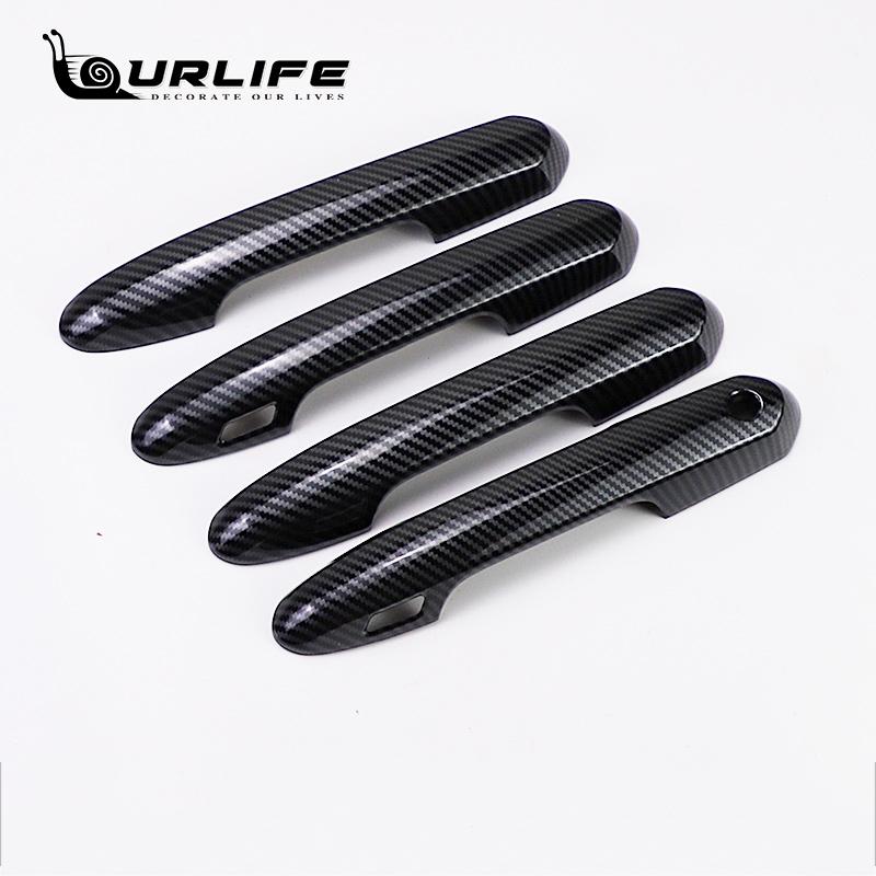 Carbon fiber Chrome Door Handle Cover Door bowl Car Accessories Stickers Trim For Toyota Highlander XU70   2022