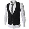 Men's Gray Vest Wearing British Jacket Casual Cos Korean Style Slim Suit Waist