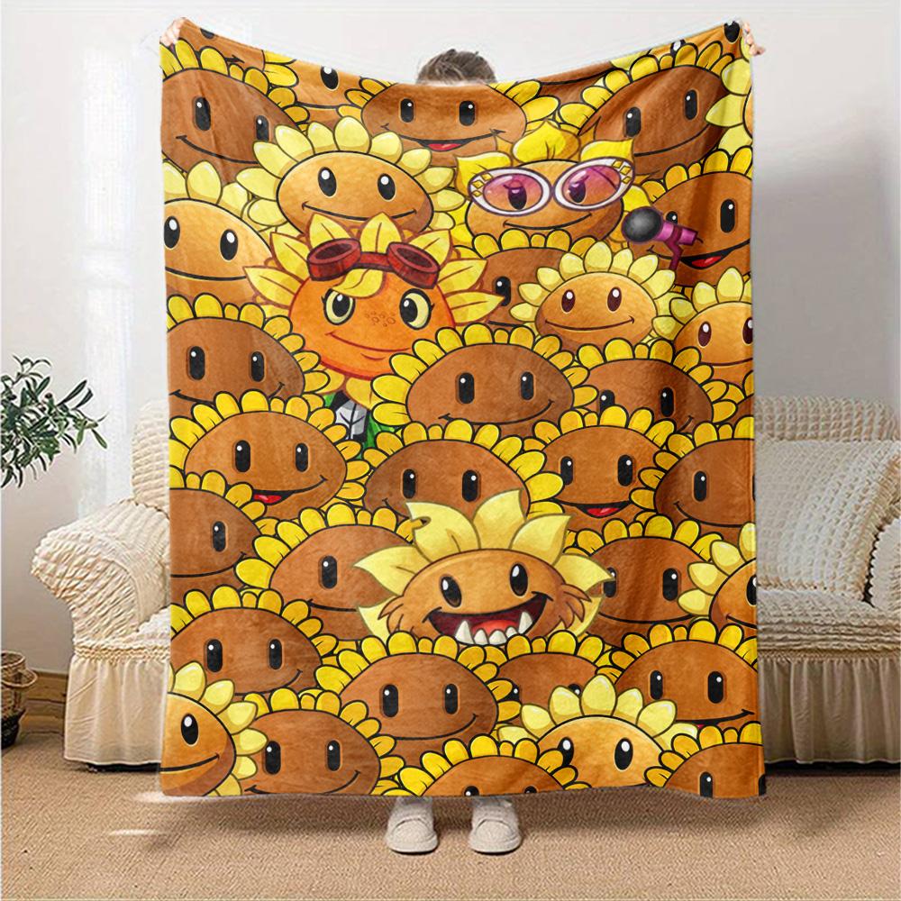 Plants Vs. Zombies Blanket Durable Comfort Great for Picnics Livingroom Bed All-Season Use Modern Style Gifts For Family Or Friends