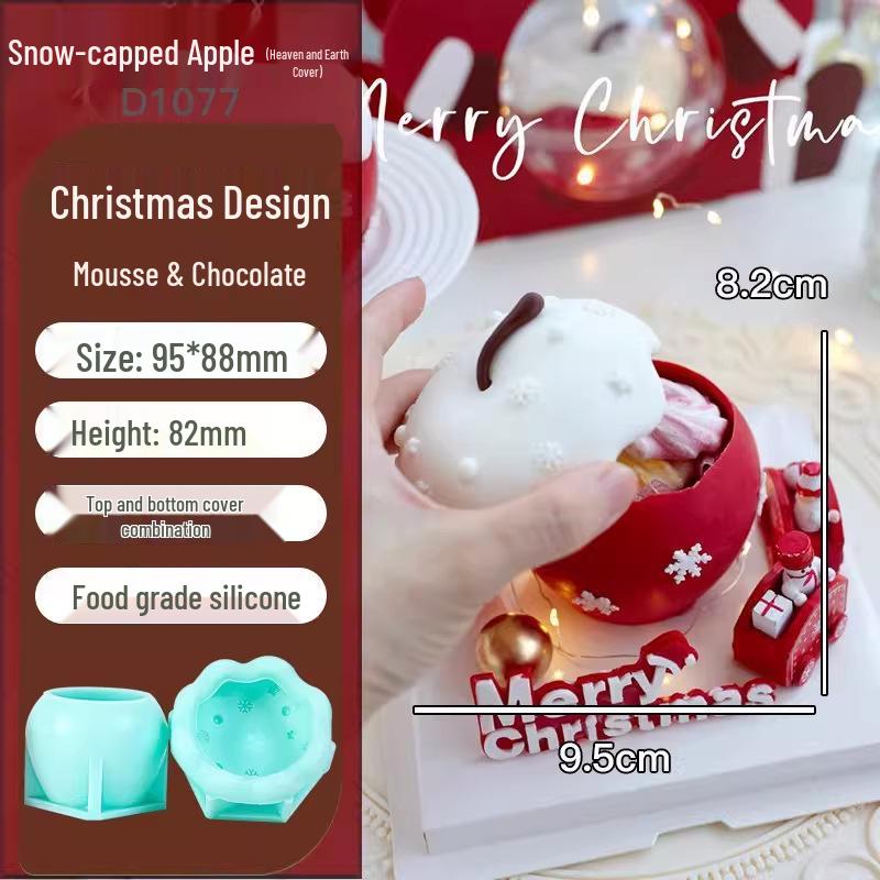 Silicone Christmas Sleigh Mold: Food-Grade Chocolate Shells for Fun Festive Cake and Mousse Decorations