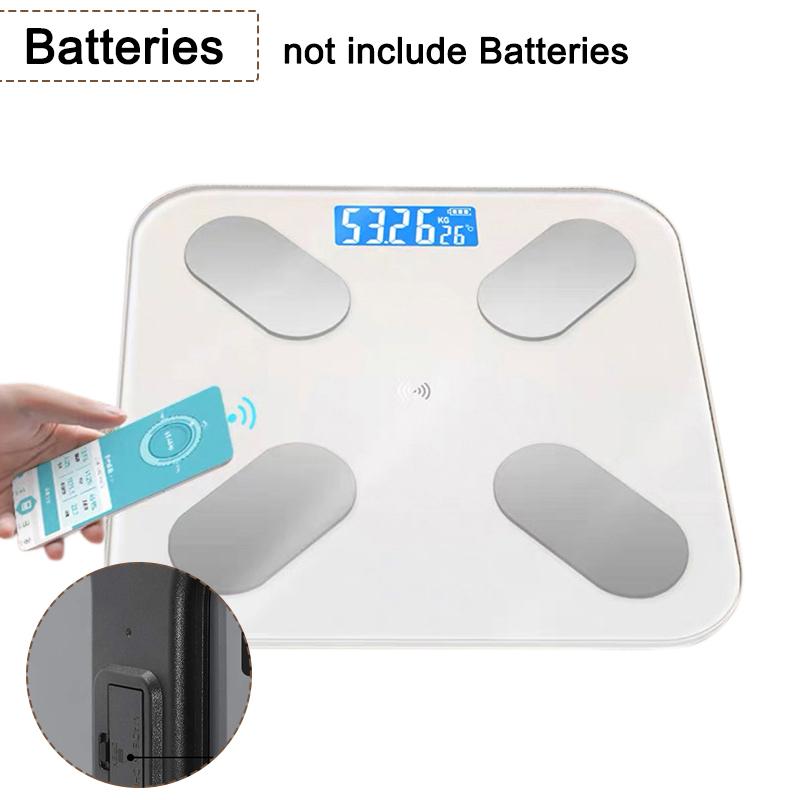 Inteligentna waga do pomiaru tkanki tłuszczowej Bezprzewodowa cyfrowa waga łazienkowa USB Akumulatorowa waga elektroniczna Bluetooth z aplikacją na smartfona