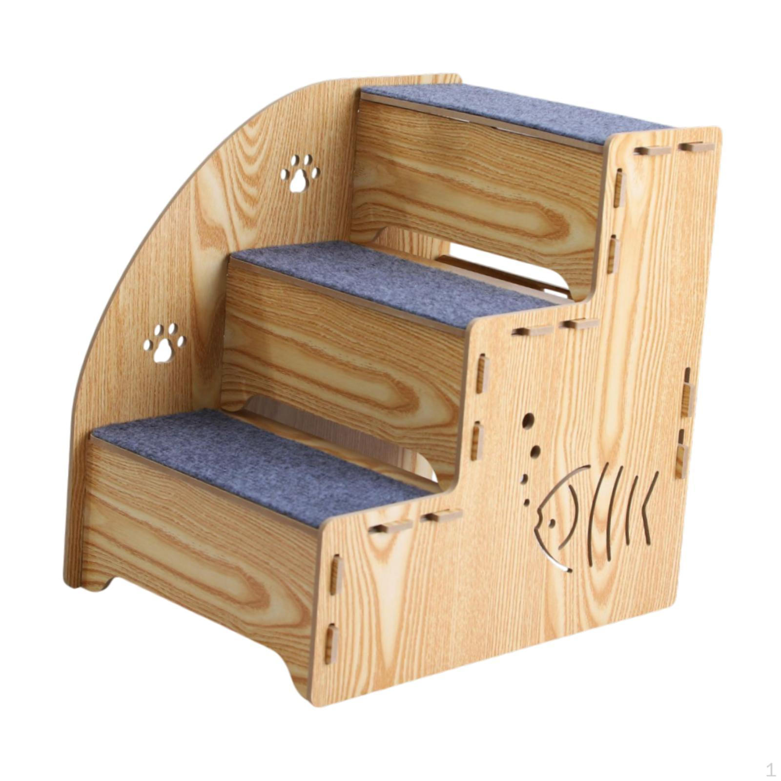 Лестница-пандус для домашних собак, 3 ступени, портативная, противоскользящая, для щенков, пожилых