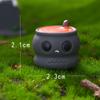 3D Halloween Small Ornaments Cute Ghost Candlestick Ornaments Halloween Ghost Tombstone  Outdoor