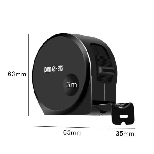 High-Precision Steel Tape Measure, 19mm x 5m, High-Hardness Engineering Tape Measure, Convex, Self-Locking Chrome, Water and Rust Resistant, Clear Mar