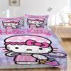3pcs Bath Hello Kitty Print Cover Set Ultra Soft, Breathable, and Comfortable Bedding with Stylish Design for Bedroom and Guest Room Decor 1 Cove