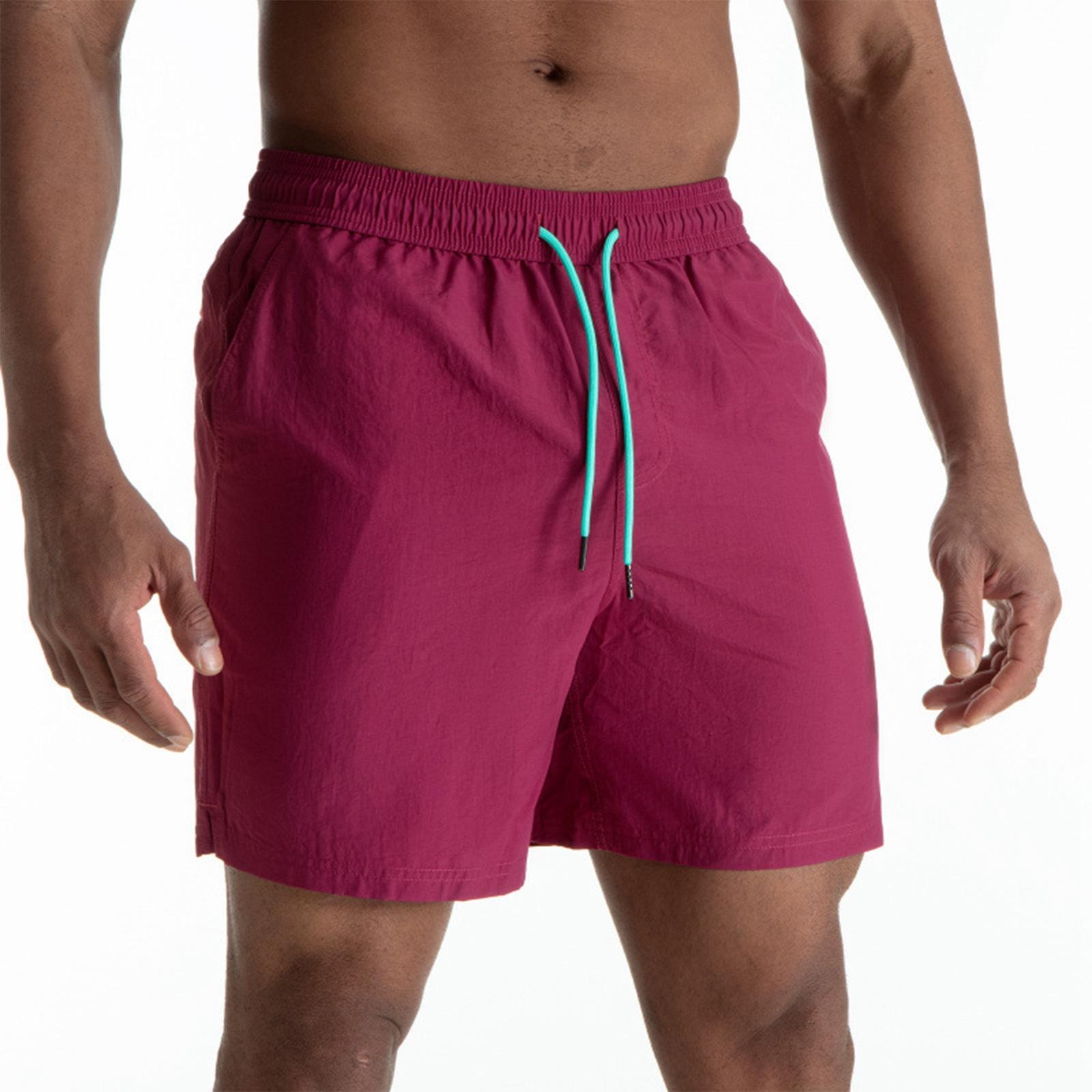 

Men s Beach Pants - And Quick-drying - Casual Shorts - Surf Pants - Concealed Back Pocket With Zipper XL винний