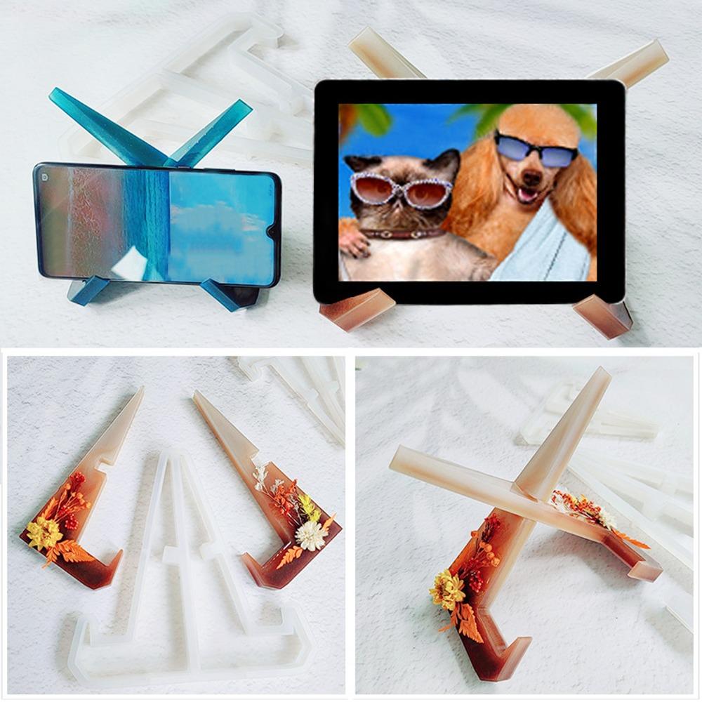 DIY Plate Display Stand Resilience Resin Mould Resin Casting Mould Silicone Mould  Office Use