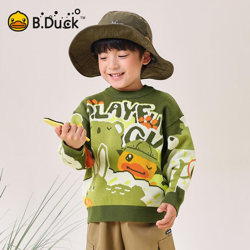 B.Duck Boys' Cartoon Pullover Sweater