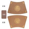 New Chinese fan-shaped Fu leather placemat, round table insulation mat, dining table mat, premium western food mat, bowl mat, waterproof and thermal